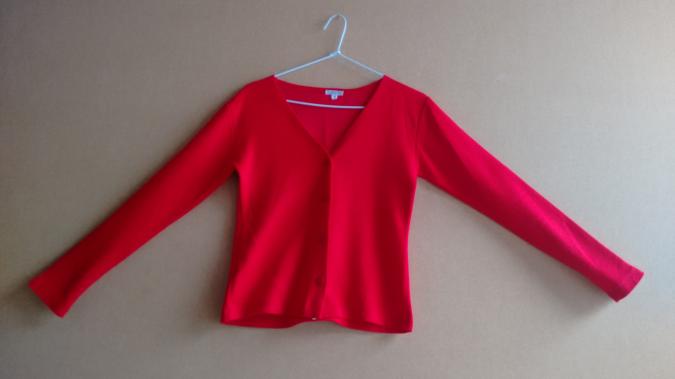 BlF16: Blusa Vermelha de Tricô